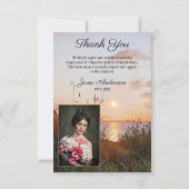 サンセット悔やみや弔慰葬儀フォトサンキューカード サンキューカード (正面)