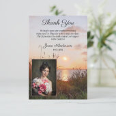 サンセット悔やみや弔慰葬儀フォトサンキューカード サンキューカード (スタンド正面)