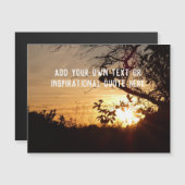 サンセット感動的引用文または文字 – 磁気カード (正面/裏面)