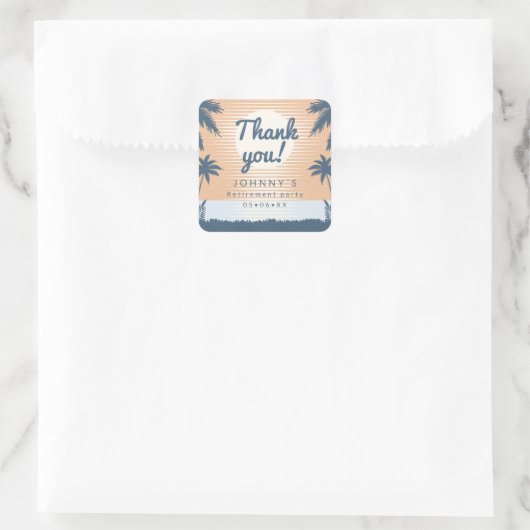 サンセット感謝してい退職 スクエアシール (バッグ)