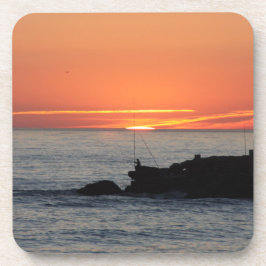 サンセット懸命プラスチックコースター – 6のセット コースター