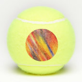 サンセット抽象芸術カラーズテニスボール テニスボール (裏面)