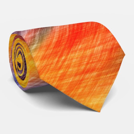 サンセット抽象芸術カラーネックタイ ネクタイ (ロール)