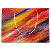 サンセット抽象芸術カラー3 ラージペーパーバッグ (正面)