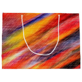 サンセット抽象芸術カラー3 ラージペーパーバッグ (裏面)