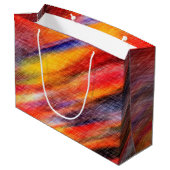 サンセット抽象芸術カラー3 ラージペーパーバッグ (裏面アングル)