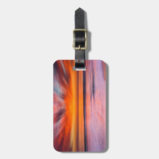 サンセット抽象芸術フロムタマラックビーチ ラゲッジタグ (正面縦)