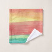 サンセット抽象芸術 バスタオルセット (ウォッシュタオル)