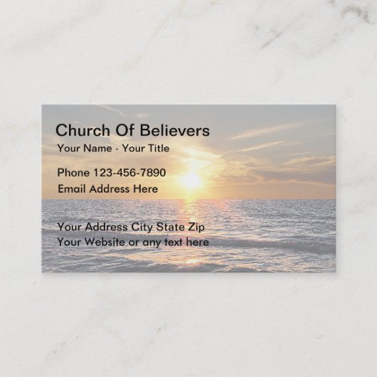 サンセット教会の名刺 名刺 (正面)