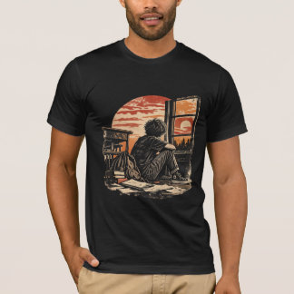 サンセット教室グランジ学生シャツ Tシャツ