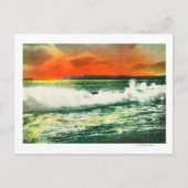 サンセット時のポイントロマの景観 - コロナド、カリフォルニア州 ポストカード (正面)