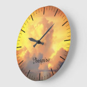 サンセット時計の雲 ラージ壁時計 (傾斜)