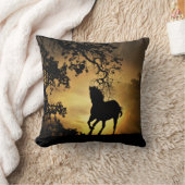 サンセット枕の馬 クッション (ブランケット)