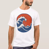 サンセット波。 Tシャツ (正面)