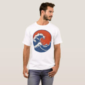 サンセット波。 Tシャツ (正面フル)