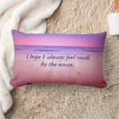 サンセット海と引用文 ランバークッション (ブランケット)