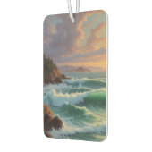 サンセット海シー絵を描スケープのアートワーク カーエアーフレッシュナー (左)