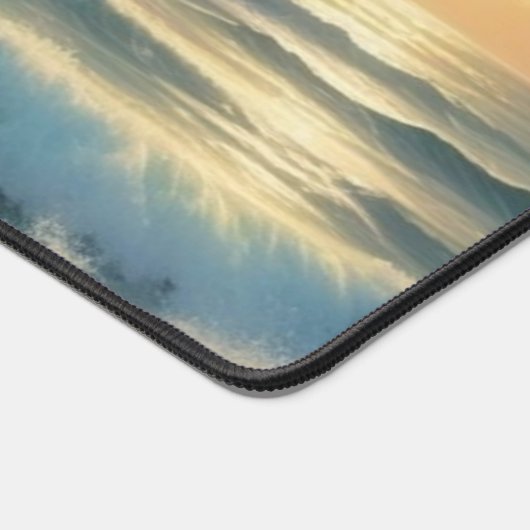 サンセット海シー絵を描スケープのアートワーク デスクマット (コーナー)