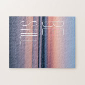 サンセット海ビーチビースティル ジグソーパズル (横)