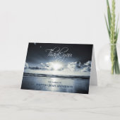 サンセット海ビーチ悔やみや弔慰サンキューメモリアル サンキューカード (正面)