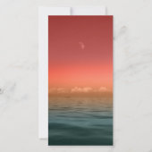 サンセット海写真祈りの言葉メモリアルしおり (正面)