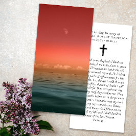 サンセット海写真祈りの言葉メモリアルしおり