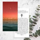 サンセット海写真祈りの言葉メモリアルしおり