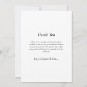 サンセット海写真葬儀悔やみや弔慰 サンキューカード (裏面)