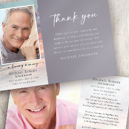 サンセット海写真葬儀 サンキューカード