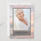 サンセット海写真葬儀 招待状 (正面)