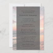 サンセット海写真葬儀 招待状 (裏面)