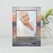 サンセット海写真葬儀 招待状 (スタンド正面)