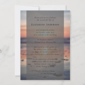 サンセット海写真葬儀 招待状 (裏面)