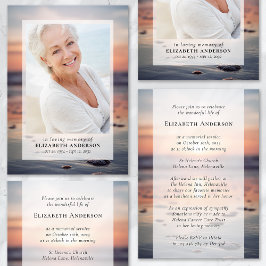 サンセット海写真葬儀 招待状