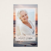 サンセット海写真葬式祈りの言葉カード (正面)