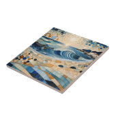 サンセット海幾何モダン抽象芸術超現実的 タイル (側面)