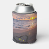 サンセット海砂ハート保イニシャル「It」カッコいい 缶クーラー (缶裏面)
