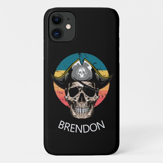 サンセット海賊スカルケースメイトiPhoneケース Case-Mate iPhoneケース (裏面)