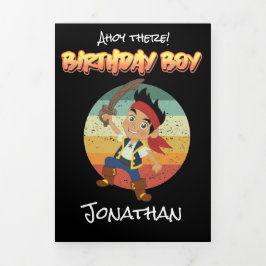 サンセット海賊ボーイ1st誕生日 三つ折りカード