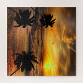 サンセット海風景自然の追跡 ジグソーパズル (横)