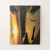 サンセット海、ビーチプールヘロンリフレクションパズル ジグソーパズル (縦)