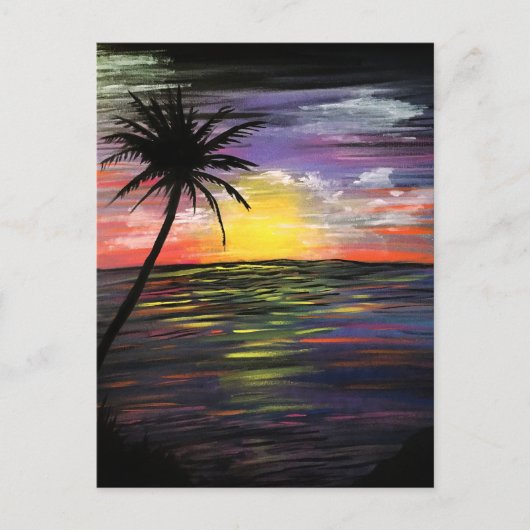 サンセット海 ポストカード (正面)