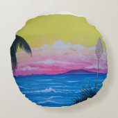 サンセット海 ラウンドクッション (裏面)