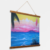 サンセット海 吊り下げ型タペストリー (傾斜あり)