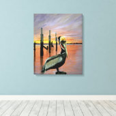 サンセット湾 キャンバスプリント (インサイチュ (ウッドフロア))