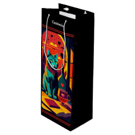 サンセット猫の本とワイン ワインギフトバッグ