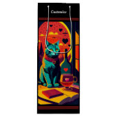 サンセット猫の本とワイン ワインギフトバッグ (正面)