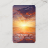 サンセット祈りの言葉カード – アイムフリー 名刺 (正面)