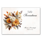 サンセット秋フローラワイド結婚ズ テーブルナンバー (正面)