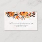 サンセット秋フローラ結婚詳細 エンクロージャーカード (正面)